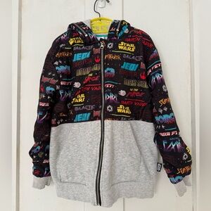 Disney Star Wars Zip Up Hoodie, Size 7/8